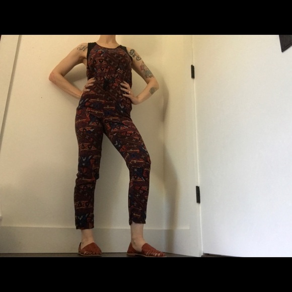 Forever 21 Pants - Forever 21 Art-deco Print Jumpsuit